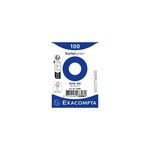 Paquet 100 Fiches Sous Film - Bristol Uni Non Perforé 55x74mm - Blanc - X 48 - Exacompta