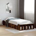 vidaXL Cadre de lit sans matelas chêne fumé 90x200 cm
