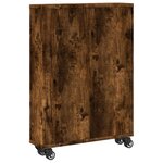 vidaXL Chariot de rangement étroit chêne fumé bois d'ingénierie