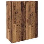 vidaXL Armoires Murailles 2 Pièces Bois ancien 69 5 x 34 x 90 cm