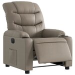 vidaXL Fauteuil inclinable électrique Cappuccino Similicuir