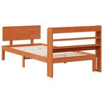 vidaXL Cadre de lit avec stockage 2 Pièces Cire marron Bois de Pin Massif