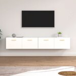 vidaXL Armoires murales 2 Pièces Blanc 100x36 5x35 cm Bois d'ingénierie