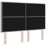 vidaXL Tête de lit LED avec tête de lit Gris clair 144 cm Polyester