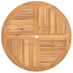 vidaXL Table pliable de jardin Ø 110x75 cm bois massif de teck