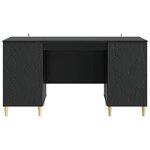 vidaXL Bureau Noir Bois d'ingénierie 142 5 x 50 x 75 cm