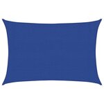 vidaXL Voile d'ombrage 160 g/m² rectangulaire bleu 3x5 m PEHD