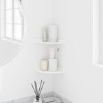 vidaXL Étagère flottante avec étagère 2 Pièces Blanc 18 x 18 x 2 cm