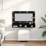 Cabinet Miroir LED vidaXL en Chêne Noir - 90x31.5x62 cm