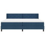 vidaXL Lit à ressorts avec matelas Bleu 200 x 200 cm Polyester