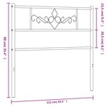 vidaXL Tête de lit métal noir 107 cm