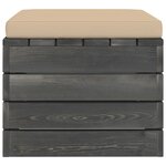 vidaXL Salon palette de jardin 3 Pièces avec coussins Bois de pin massif