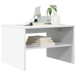 vidaXL Table basse Blanc 60 x 50 x 40 cm Bois d'ingénierie