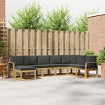 vidaXL Ensemble de canapés d'extérieur 8 Pièces Blanc et anthracite