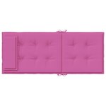 vidaXL Coussins de chaise à dossier haut lot de 4 rose tissu oxford