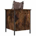 vidaXL Banc de rangement chêne fumé 40x42 5x50 cm bois d'ingénierie