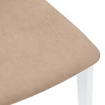 vidaXL Chaises à manger coussins 2 Pièces blanc bois massif caoutchouc