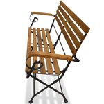 vidaXL Banc pliable de jardin 112 cm Bois d'acacia solide