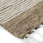 Tapis Terra - 160 x 230 cm - Bandes sable et blanc