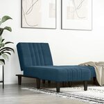 vidaXL Chaise longue bleu velours