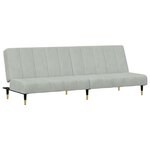 vidaXL Ensemble de canapés 2 Pièces gris clair velours