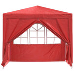 vidaXL Tente de fête Rouge 250 x 250 x 240 cm PE et acier