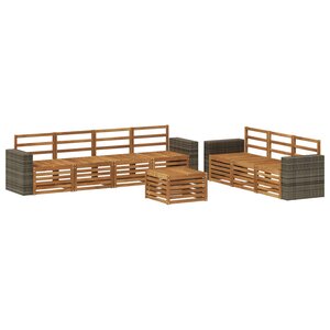 vidaXL Ensembles de canapés 8 Pièces Bois d'Acacia Massif