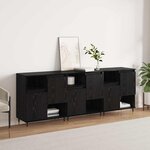 vidaXL Buffets 3 Pièces Chêne noir 180 x 35 x 70 cm Bois d'ingénierie