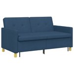 vidaXL Canapé-lit escamotable Bleu Tissu