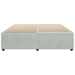 vidaXL Cadre de lit sans matelas gris clair 200x200 cm velours