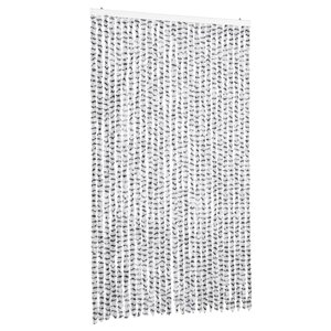 vidaXL Rideau anti-mouches gris clair et gris foncé 118x220cm chenille