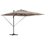 vidaXL Parasol Taupe 286 x 285 x 270 cm Aluminium