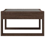 vidaXL Table basse avec LED infini chêne marron 50x53x30 cm