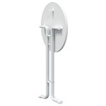 vidaXL Table de bar blanc Ø70x110 cm bois d'ingénierie et acier