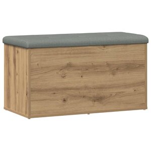vidaXL Banc de rangement Chêne artisanal 82x42x45 cm Bois d'ingénierie