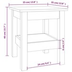 vidaXL Table basse Marron miel 35x35x40 cm Bois massif de pin