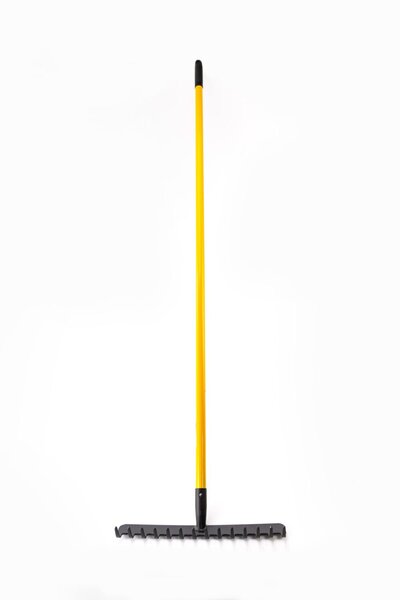 Râteau pour jardin - Suan - 14 dents - Manche en fibre de verre - Dimensions : 150 x 40 x 8 6 cm