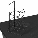 vidaXL Bureau de jeu avec pieds en forme de ZZ Noir 110x60x75 cm