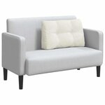 vidaXL Coussin de Dos Crème 80 x 24 x 50 cm Velours