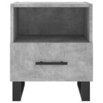vidaXL Tables de chevet 2Pièces gris béton 40x35x47 5cm bois d’ingénierie