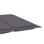 vidaXL Chaise longue à bascule avec coussin Bois de teck solide