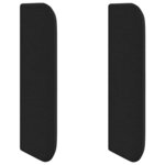 vidaXL Tête de lit avec tête de lit Noir 40 5 x 4 x 40 5 cm tissu