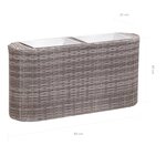 vidaXL Lit surélevé de jardin 80x25x40 cm Résine Tressée Gris