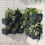 vidaXL Ensemble de jardinières verticales 12 Pièces Anthracite PP