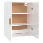 vidaXL Armoire murale suspendue Blanc brillant 69 5x34x90 cm