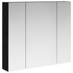 vidaXL Armoire Miroir de Salle de Bain Chêne noir 80 x 14.5 x 70 cm
