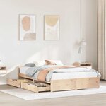 vidaXL Cadre de lit sans matelas 120x190 cm bois de pin massif