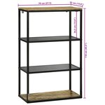 vidaXL Bibliothèque Marron 70 x 35 x 110 cm Bois de manguier massif