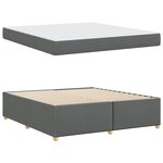 vidaXL Cadre de lit avec matelas Gris foncé 180 x 200 cm tissu
