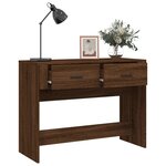 vidaXL Table console Chêne marron 100x39x75 cm Bois d'ingénierie